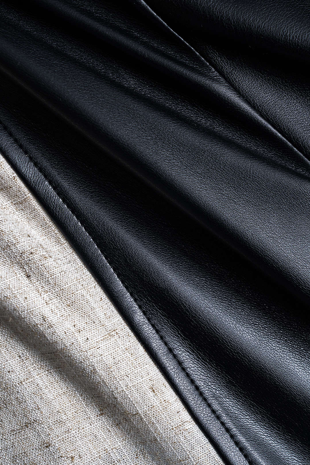 Faux Leather Metallic Patchwork Trousers Dreamardi