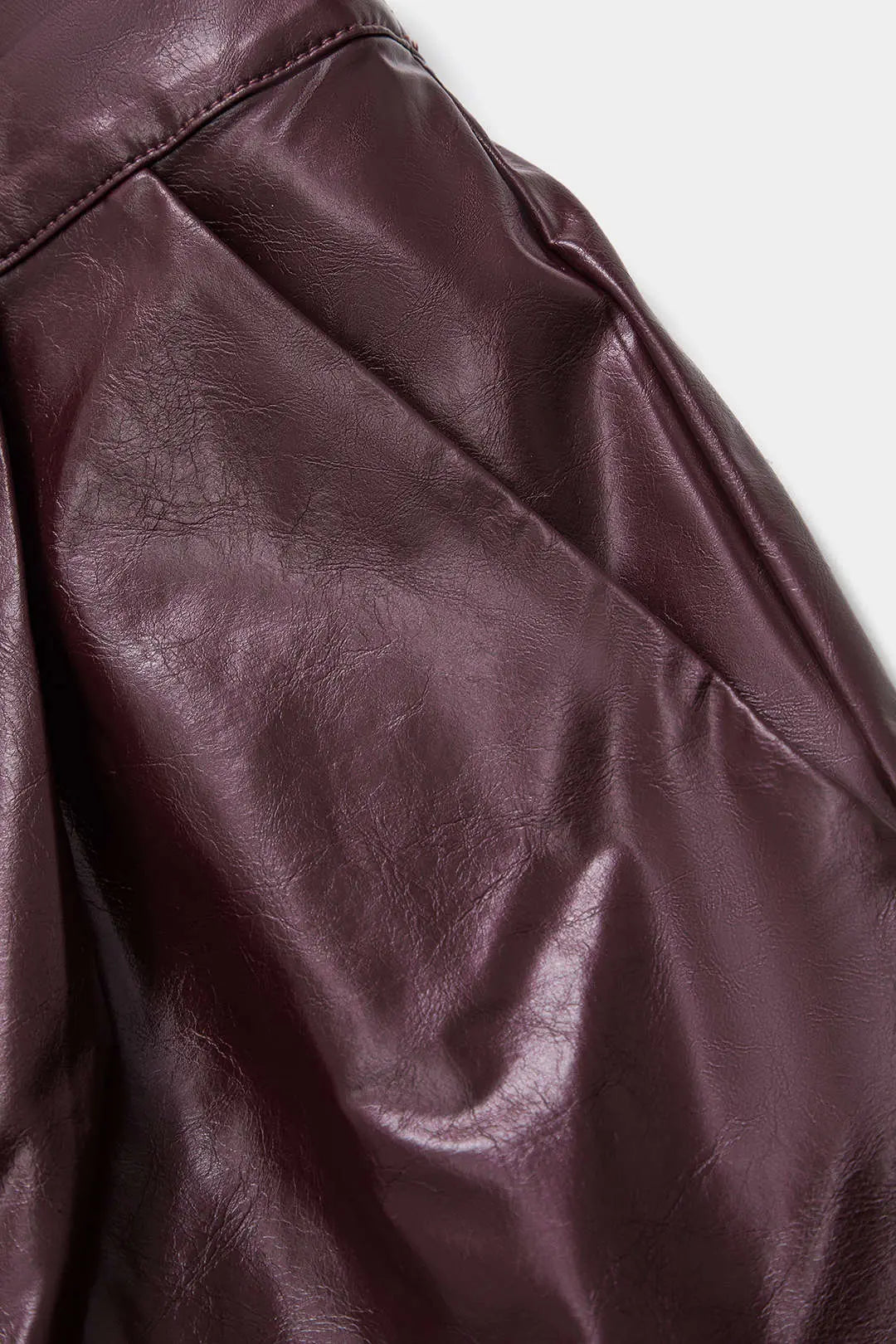 Faux Leather Button High Waist Pocket Trousers Dreamardi