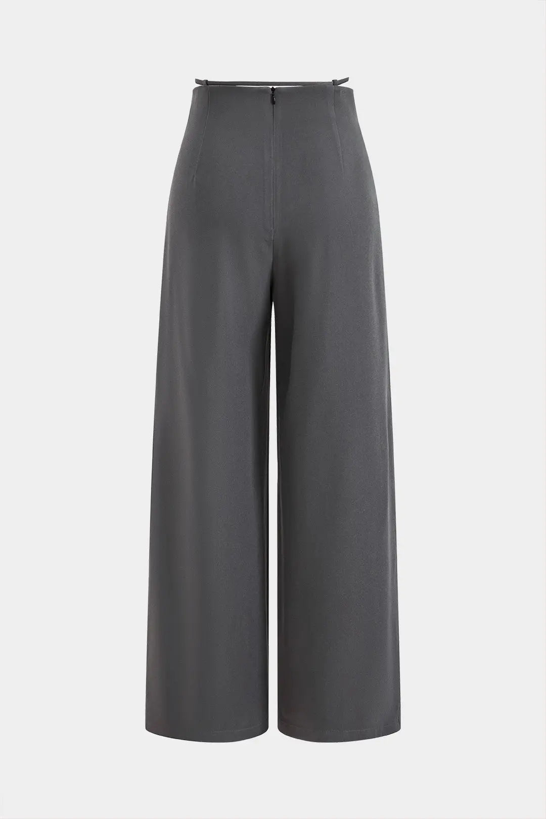 Tie Front Pleated Pocket Trousers Dreamardi