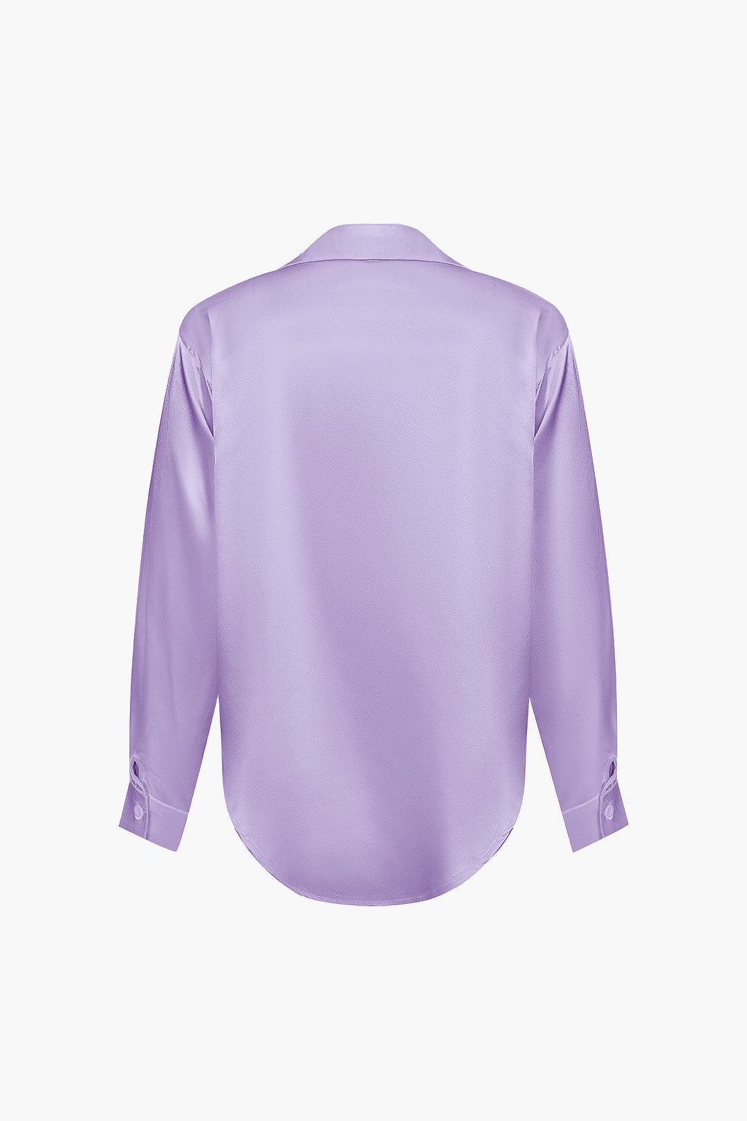 Basic Solid Satin Long-Sleeve Shirt Dreamardi