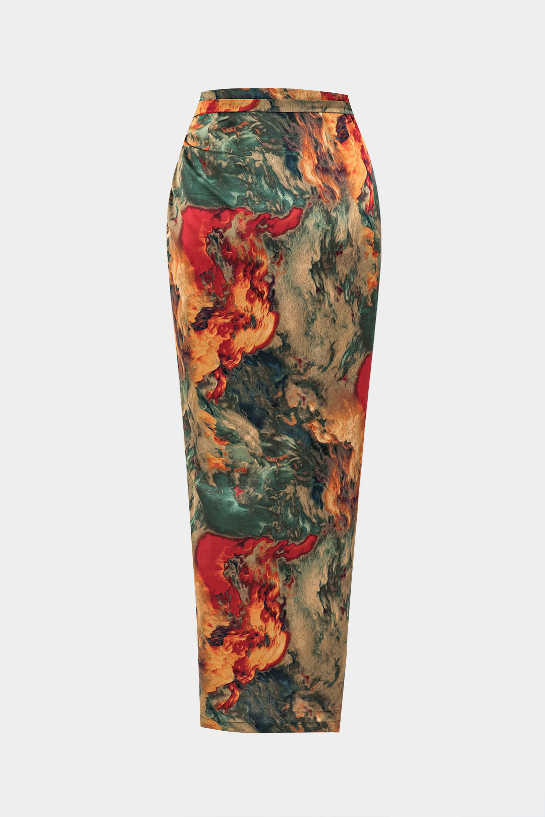 Satin Floral Print Tie Front Skirt Dreamardi