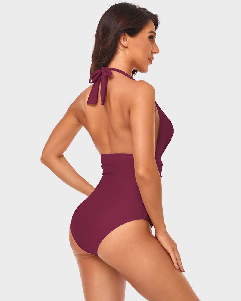 Ffion - Stylish Deep V Neckline Woman's Swimsuit