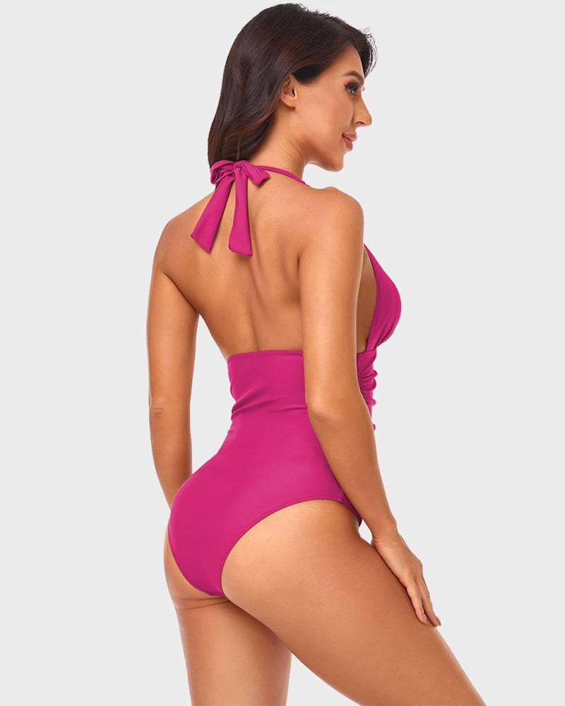 Ffion - Stylish Deep V Neckline Woman's Swimsuit