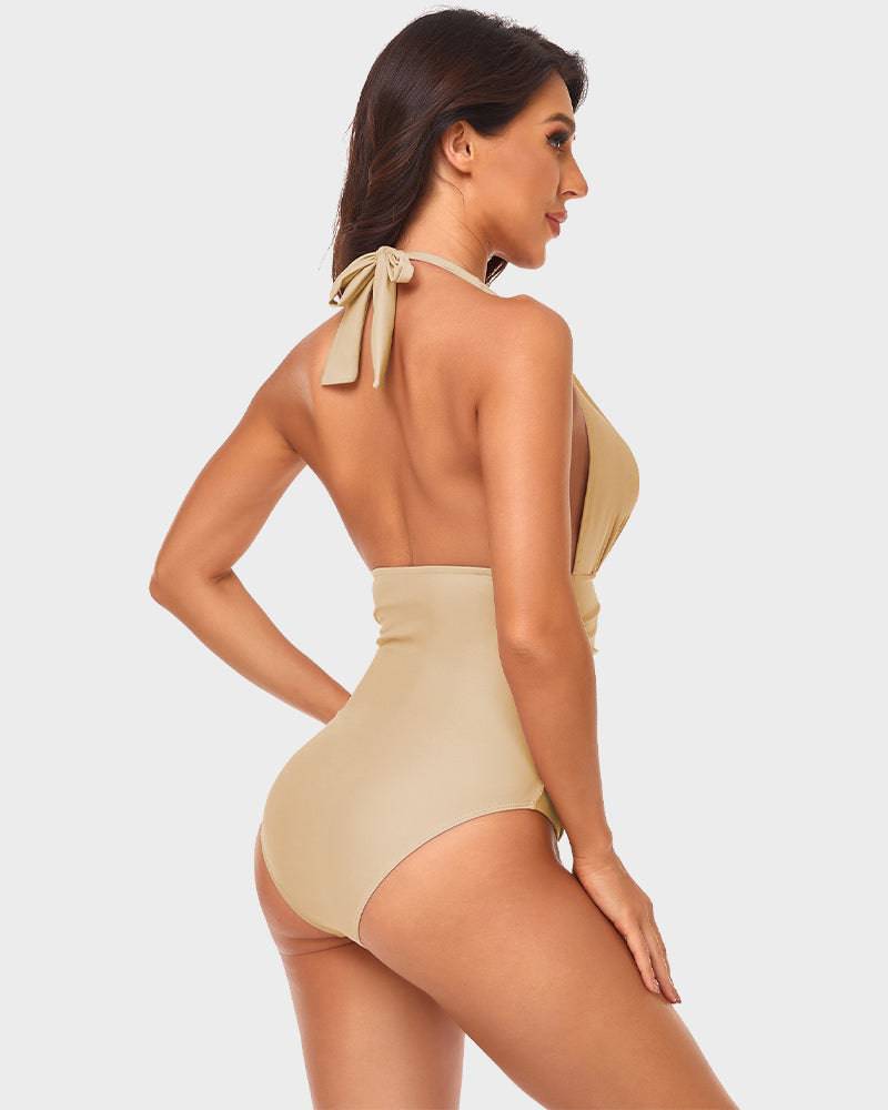 Ffion - Stylish Deep V Neckline Woman's Swimsuit