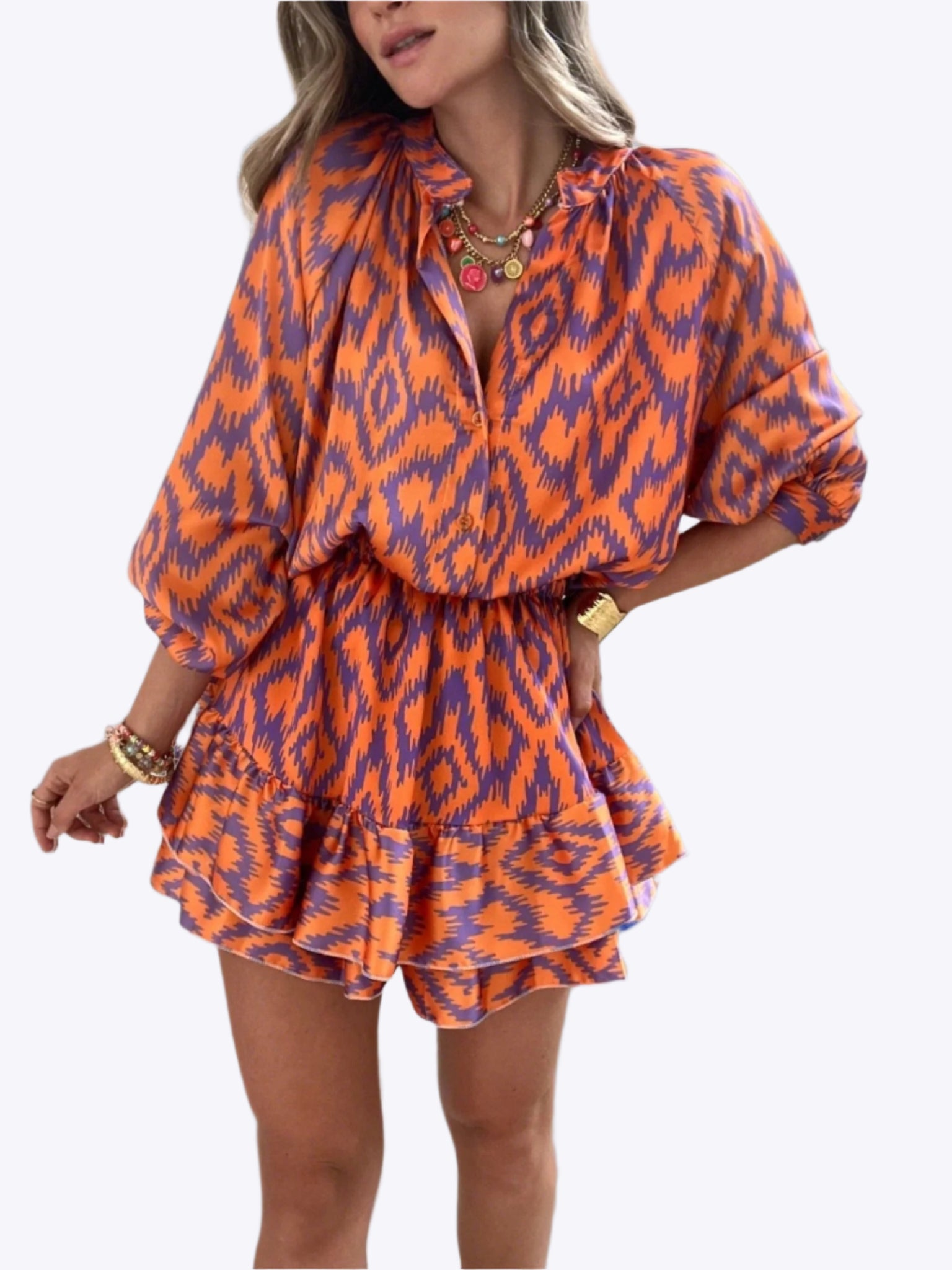 Clara - Timeless Flowing Woman's Mini Dress