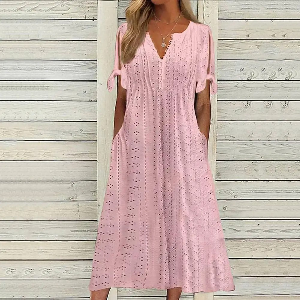 Lottie - Effortless Leisure Comfort Woman's Midi Dress
