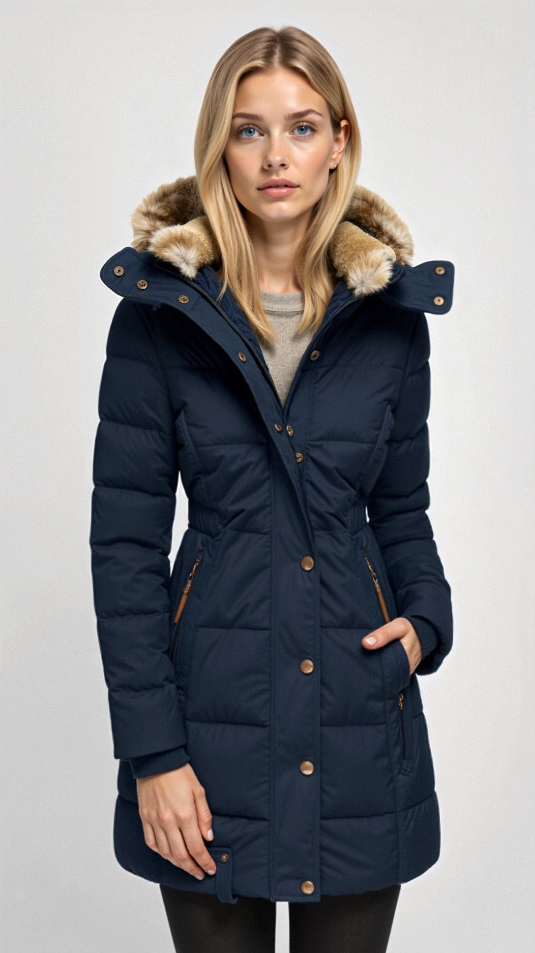 Cecilie - Warmer Mantel mit Kapuze Dreamardi