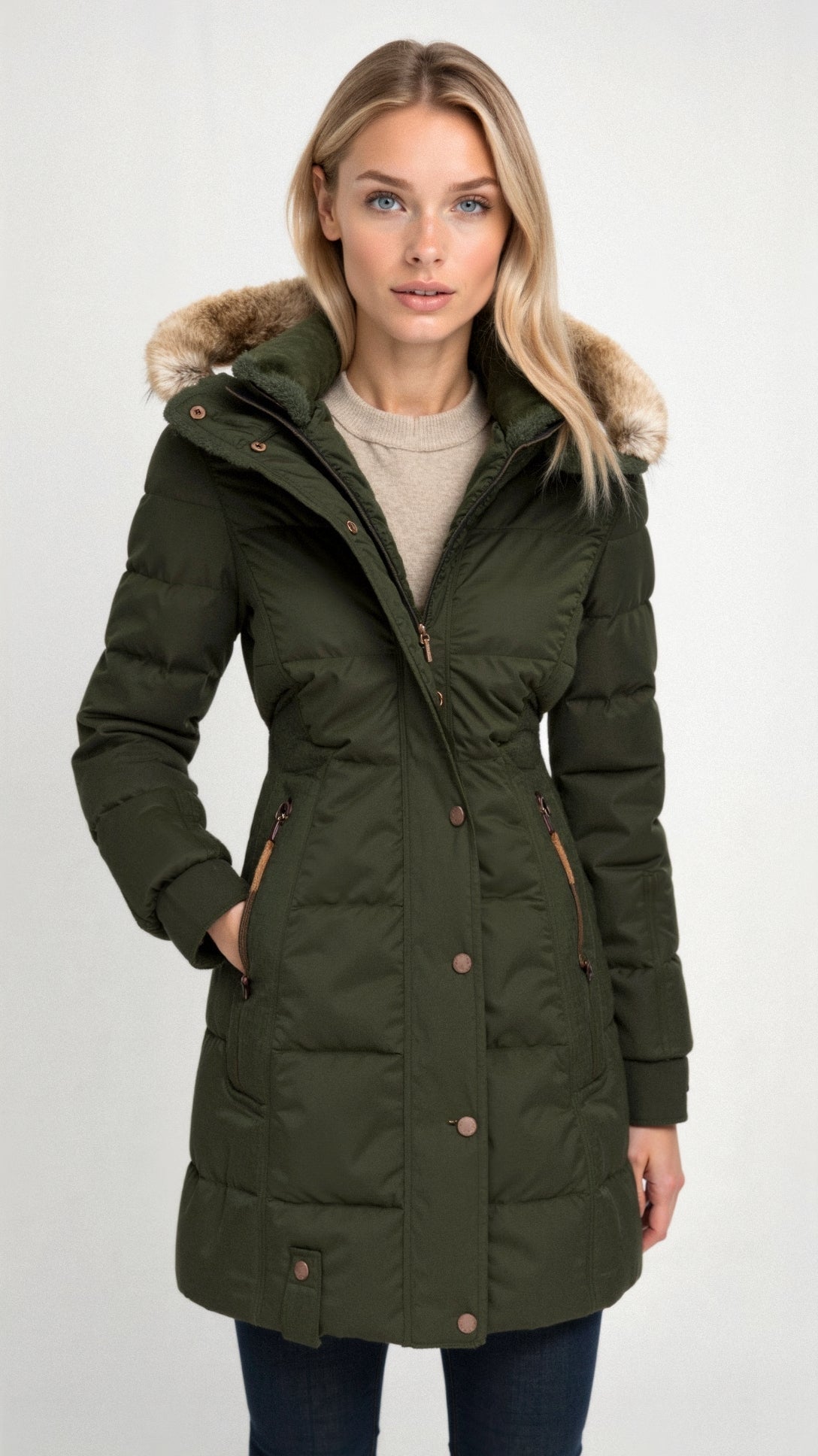 Cecilie - Warmer Mantel mit Kapuze Dreamardi