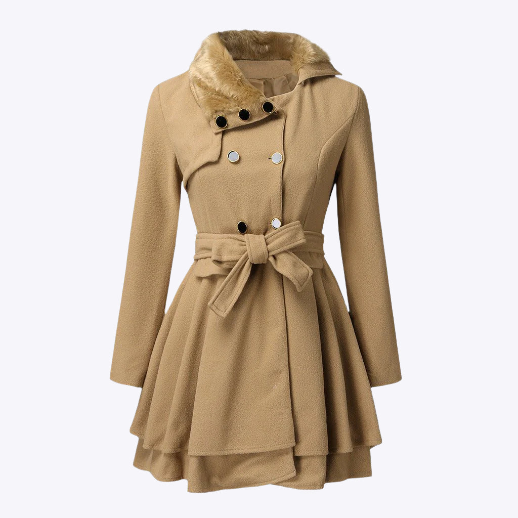 Emma - Elegante Jacke mit Kunstfellkragen Dreamardi