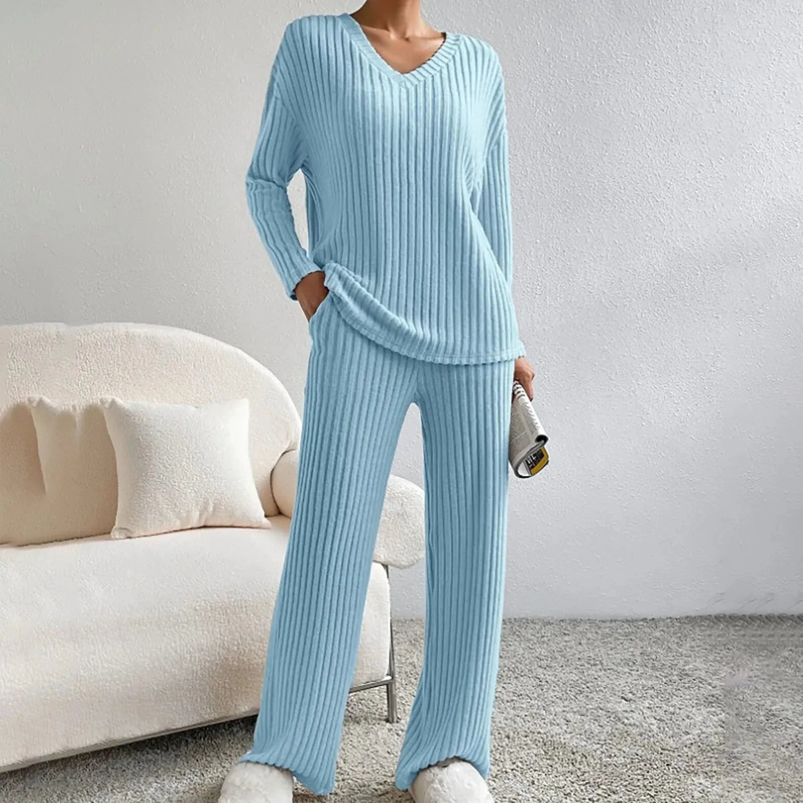 Evangeline - 2-Teiliges Lounge-Set - Rippmuster Dreamardi