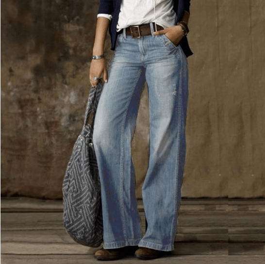 Fionnuala - Vintage Wash Comfortable Woman's Denim Pants Dreamardi