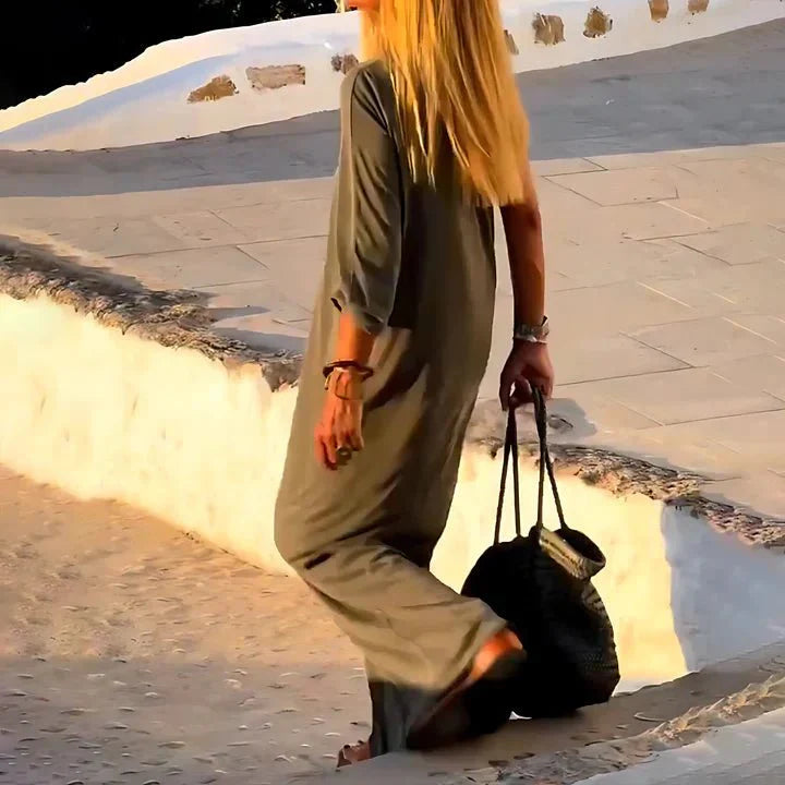 Juna - Unique Diagonal Shoulder Woman's Dress