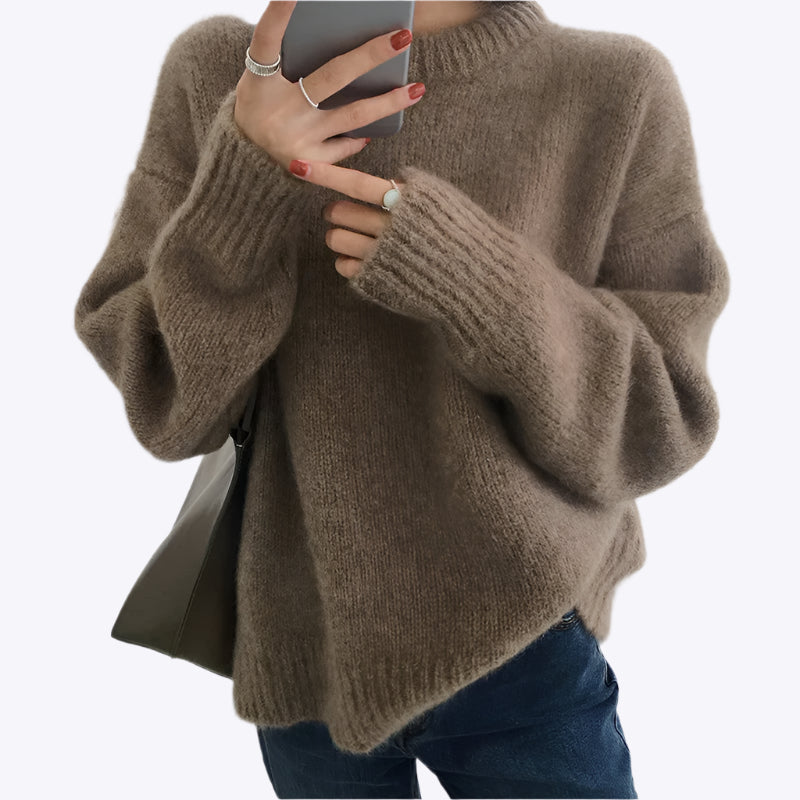 Arabella - Elegant & Cozy Knit Woman's Long-Sleeved Sweater